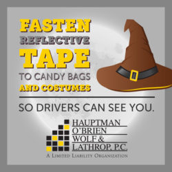 halloween safety tips reflective tape so drivers see you