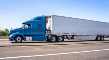 Semi-truck on divided highway | Hauptman, O'Brien, Wolf & Lathrop