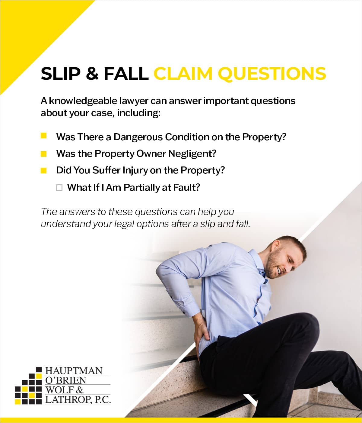 slip & fall claim questions