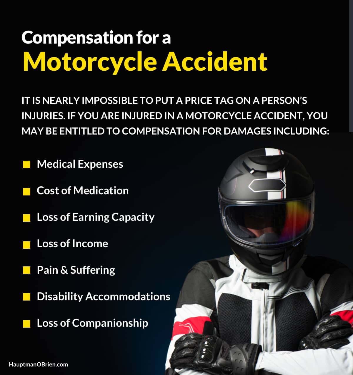 motorcycle accident with helmet