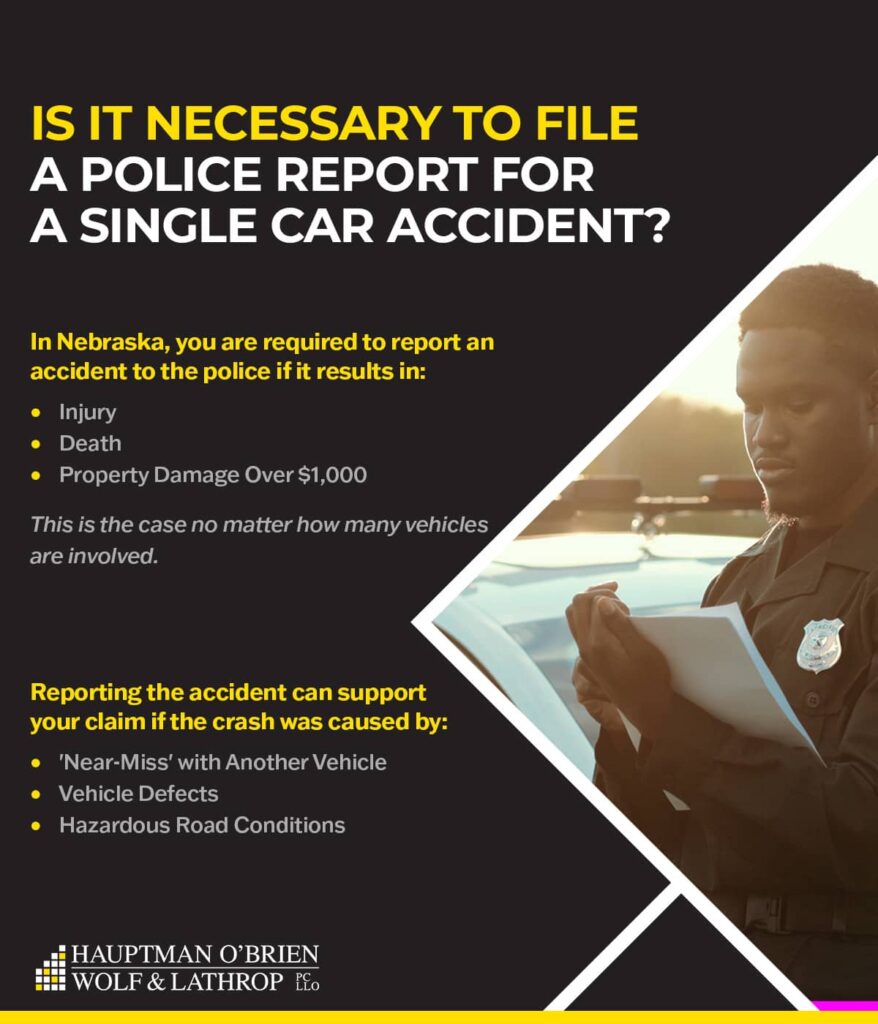 Is it necessary to file a police report for a single car accident? | Hauptman, O'Brien, Wolf & Lathrop