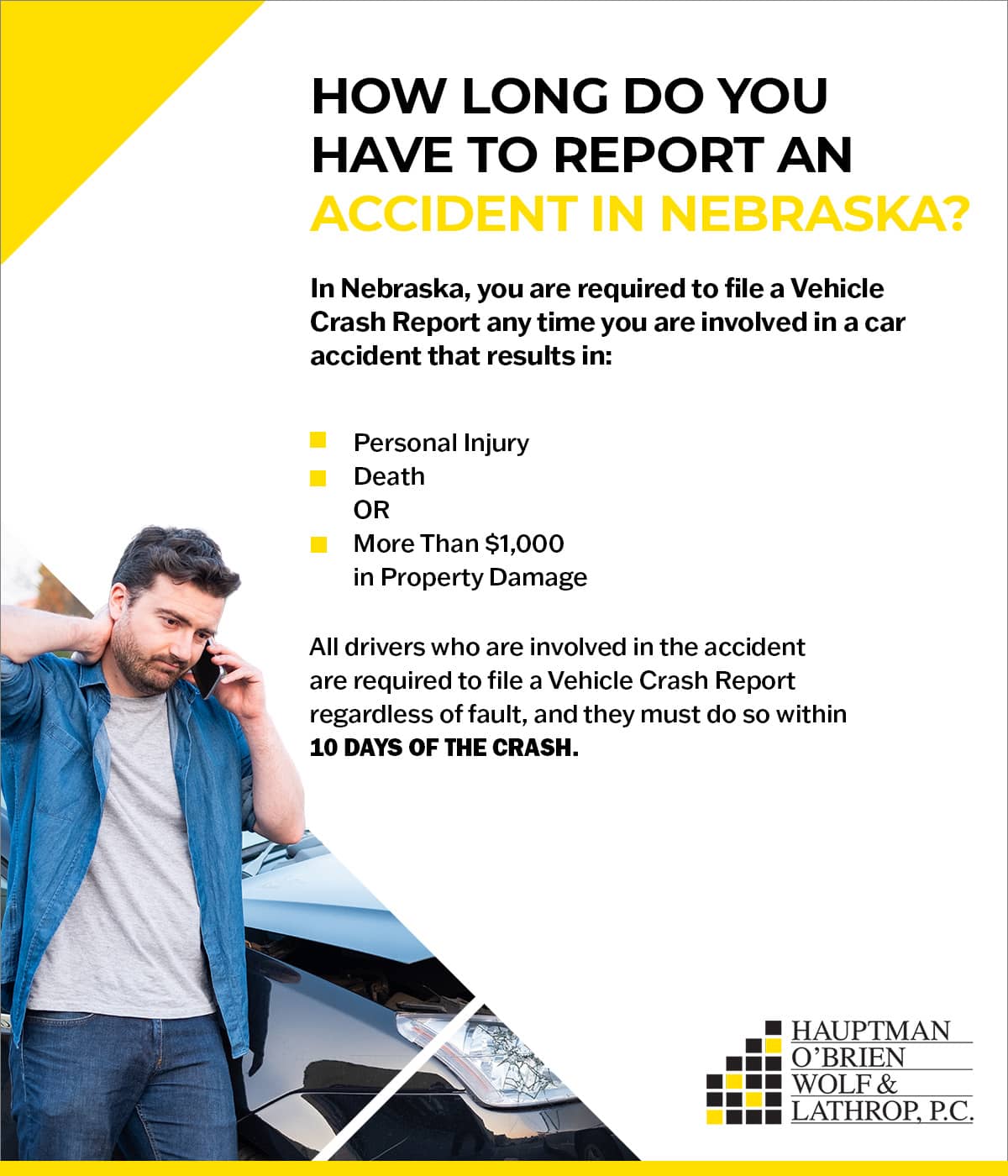 How long do you have to report an accident in Nebraska?