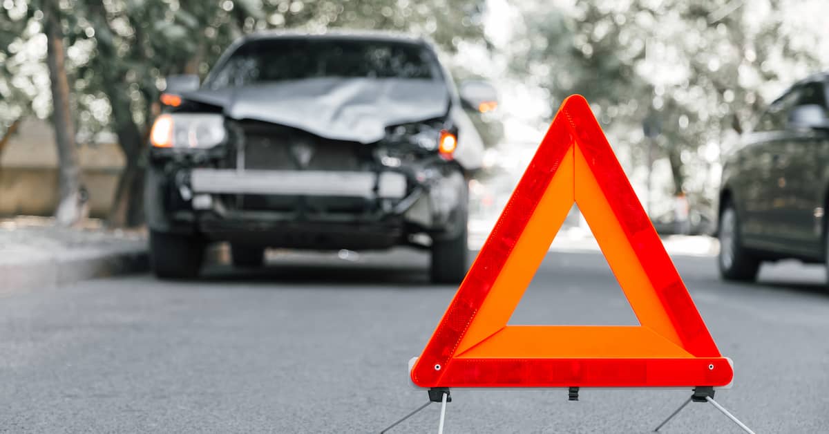 Warning sign at the scene of a hit-and-run accident | Hauptman, O'Brien, Wolf & Lathrop
