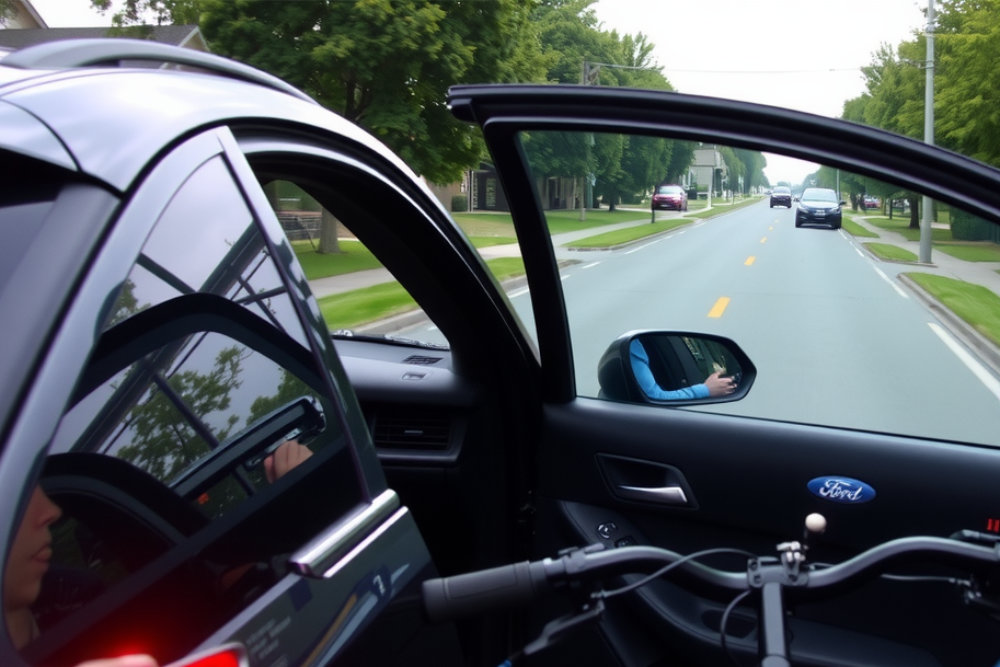 Dooring accident.