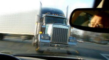 Jackknife accident about to happen.